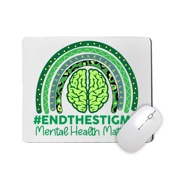 Mental Health Matters Rainbow Vintage Mousepad