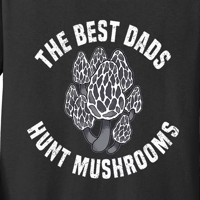 Mushroom Hunting Morel Shrooming Kids Long Sleeve Shirt