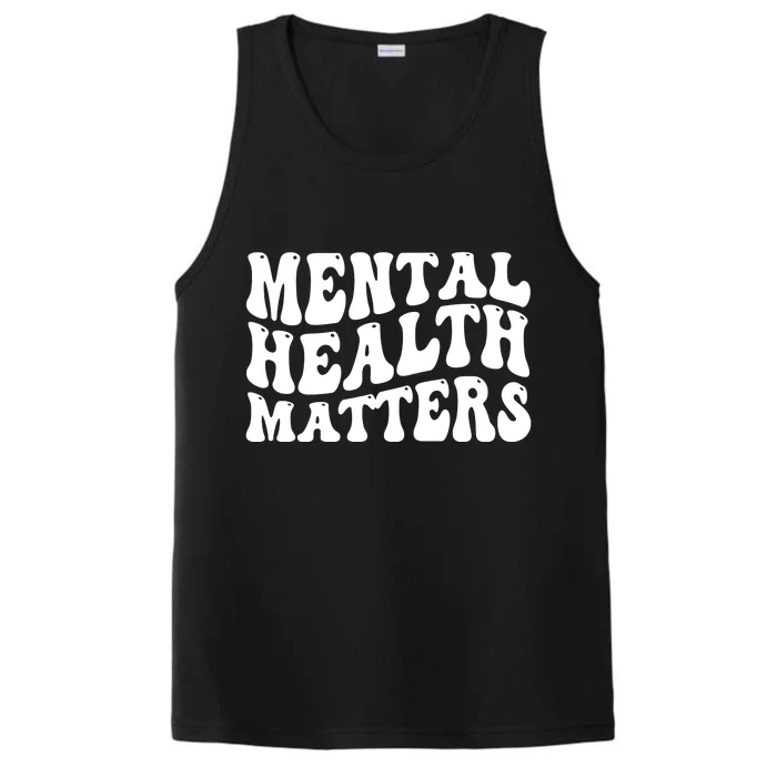 Mental Health Matters Groovy Retro Performance Tank