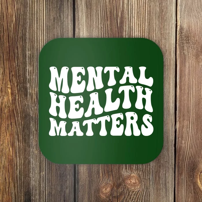 Mental Health Matters Groovy Retro Coaster