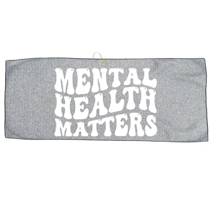 Mental Health Matters Groovy Retro Large Microfiber Waffle Golf Towel