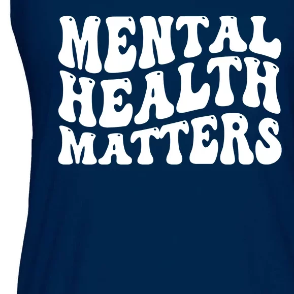 Mental Health Matters Groovy Retro Ladies Essential Flowy Tank