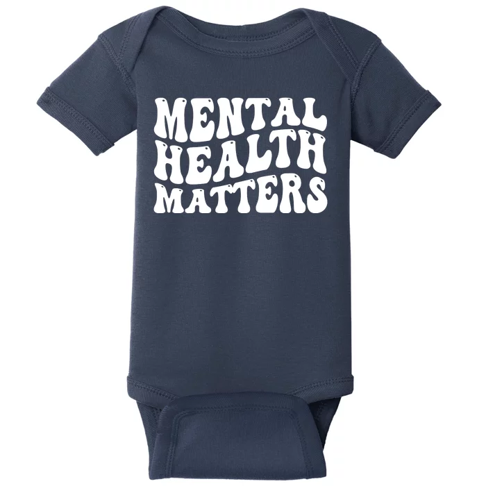 Mental Health Matters Groovy Retro Baby Bodysuit