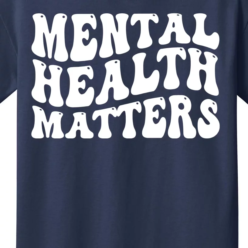 Mental Health Matters Groovy Retro Kids T-Shirt