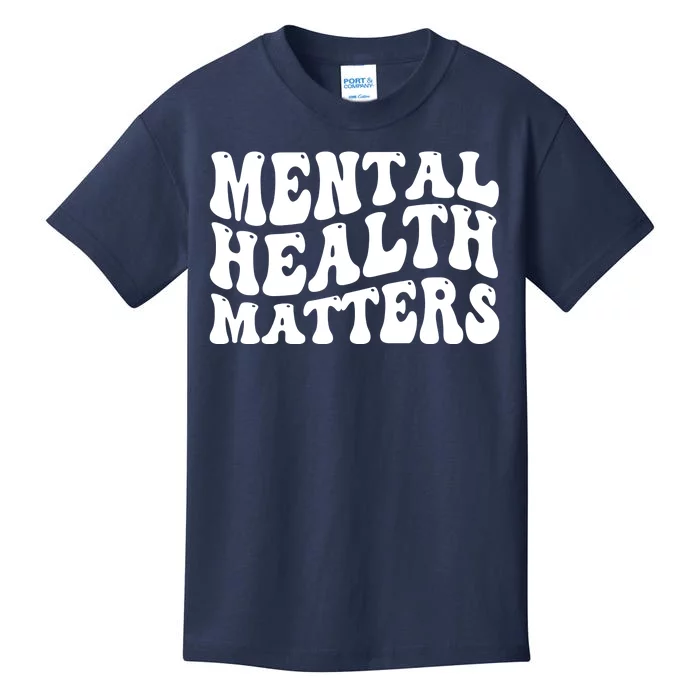 Mental Health Matters Groovy Retro Kids T-Shirt