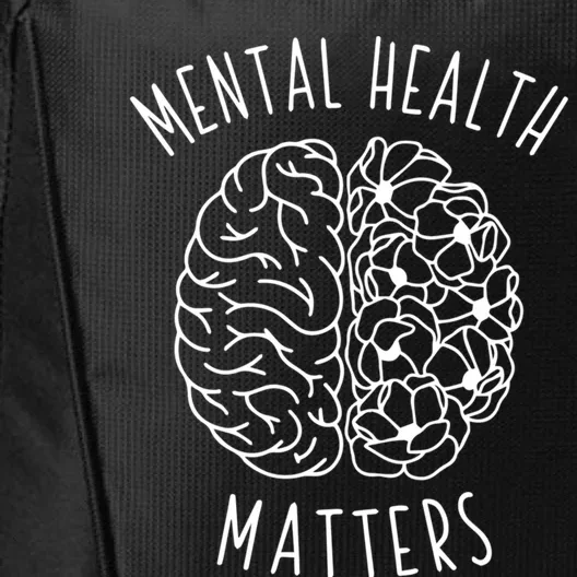 Mental Health Matter Hu Brain Graphic Mind Awareness Gift City Backpack