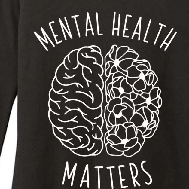 Mental Health Matter Hu Brain Graphic Mind Awareness Gift Womens CVC Long Sleeve Shirt