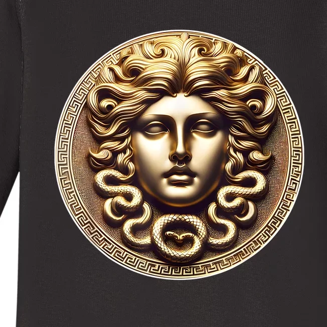 Medusa Head Myth Gorgon Snake Hair Greek Mythology Gift Baby Long Sleeve Bodysuit