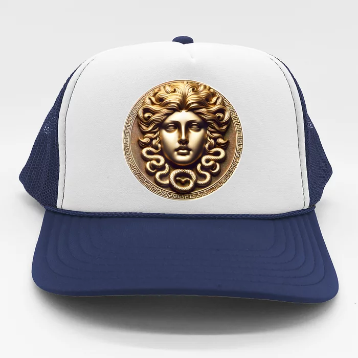 Medusa Head Myth Gorgon Snake Hair Greek Mythology Gift Trucker Hat