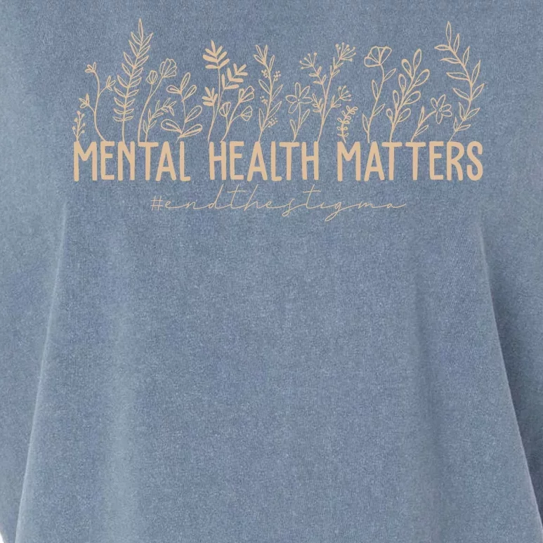 Mental Health Matters End The Stigma Nature Garment-Dyed Women's Muscle Tee