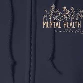 Mental Health Matters End The Stigma Nature Full Zip Hoodie