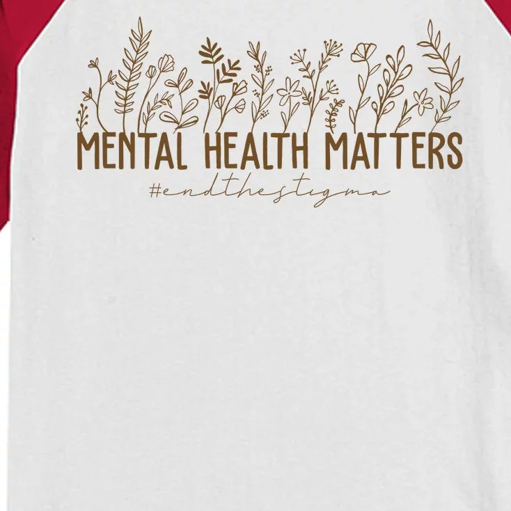 Mental Health Matters End The Stigma Nature Kids Colorblock Raglan Jersey