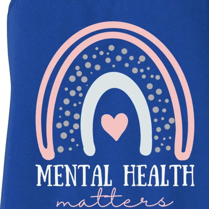 Mental Health Matters Awareness Brain Therapist Be Kind Love Funny Gift Women's Racerback Tank