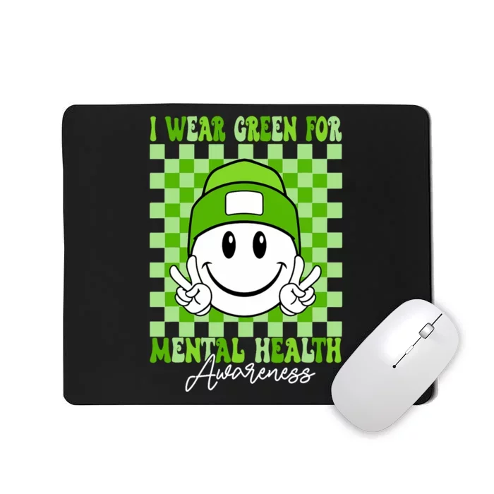 Mental Health Matters I Wear Green Mental Health Awareness Mousepad