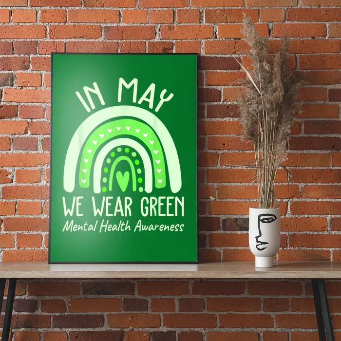 Mental Health Matters We Wear Green Mental Health Awareness Poster