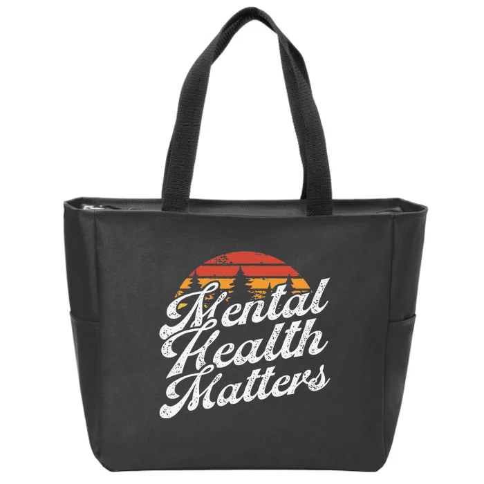 Mental Health Matters Brain Illness Awareness Zip Tote Bag