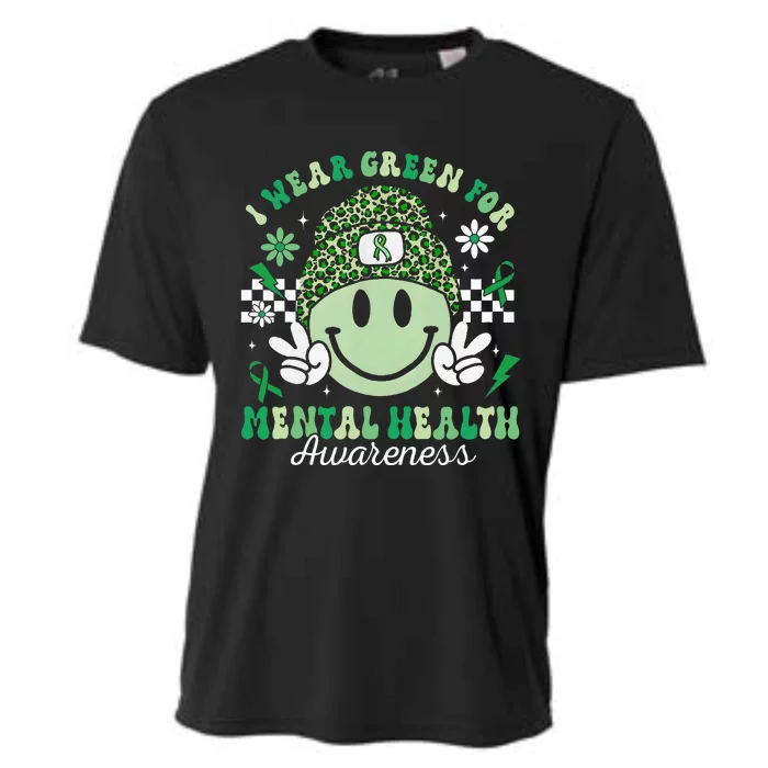 Mental Health Matters I Wear Green Mental Health Awareness Cooling Performance Crew T-Shirt