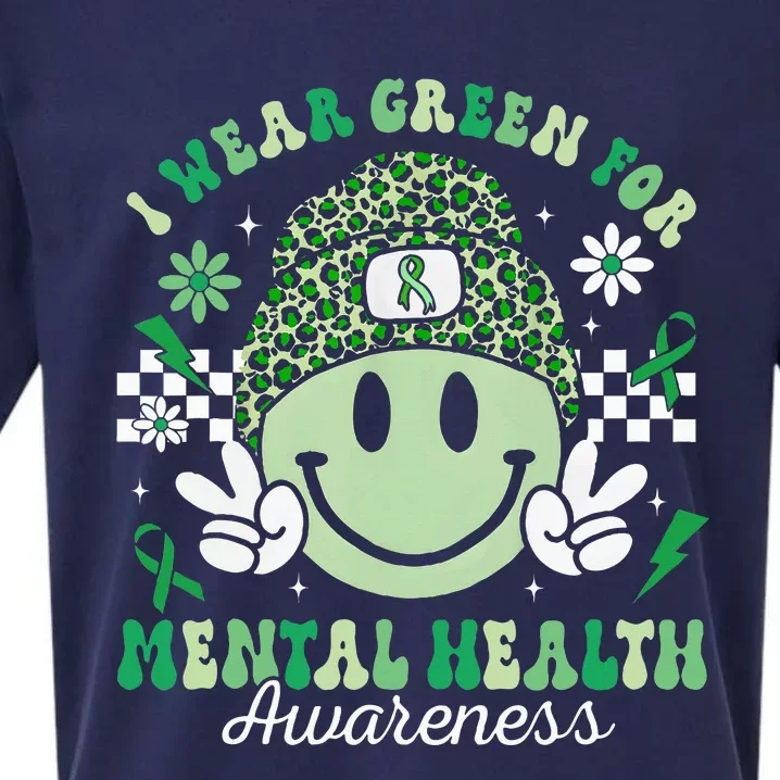 Mental Health Matters I Wear Green Mental Health Awareness Sueded Cloud Jersey T-Shirt