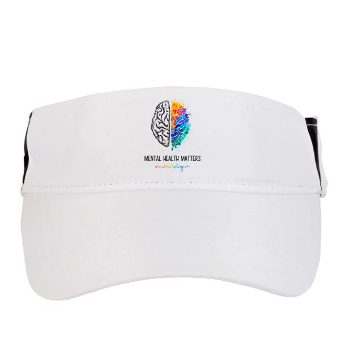 Mental Health Matter End The Stigma Colorful Brain Adult Drive Performance Visor