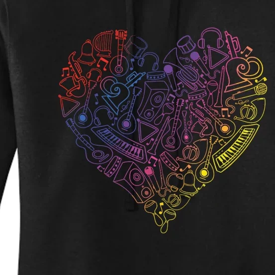 Music Heart Musician Composers Music Lover Teacher Women's Pullover Hoodie