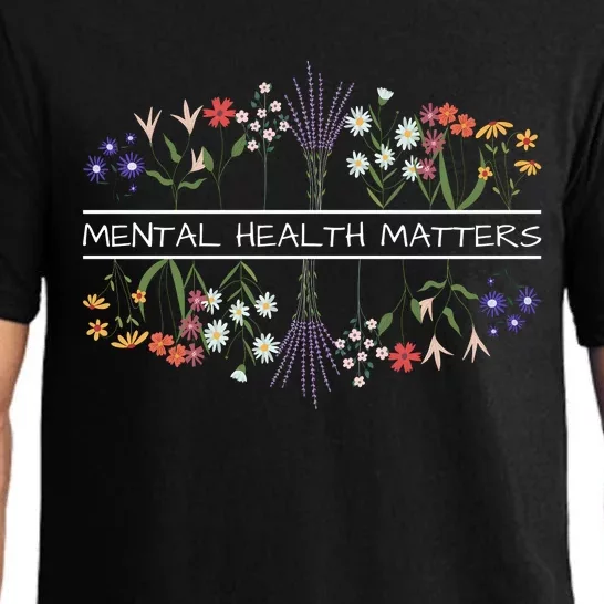 Mental Health Matters Be Kind To Your Mind Flower Pajama Set