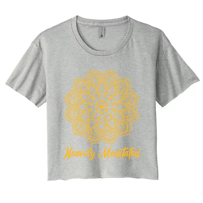 Mandala Heavily Meditated Meditation Cute Gift Women's Crop Top Tee