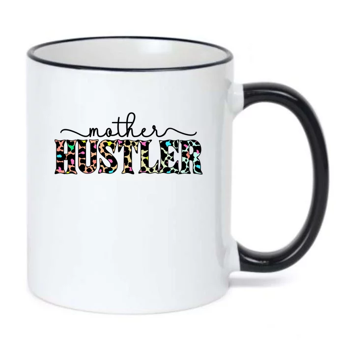 Mother Hustler Neon Cheetah Print Gift For Mom Black Color Changing Mug