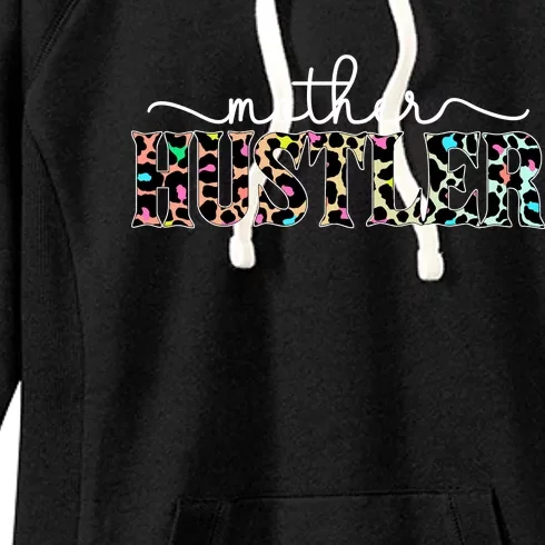 Mother Hustler Neon Cheetah Print Gift For Mom Women's Fleece Hoodie