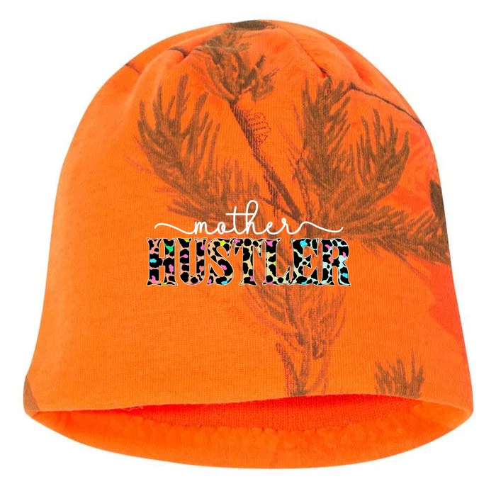 Mother Hustler Neon Cheetah Print Gift For Mom Kati - Camo Knit Beanie