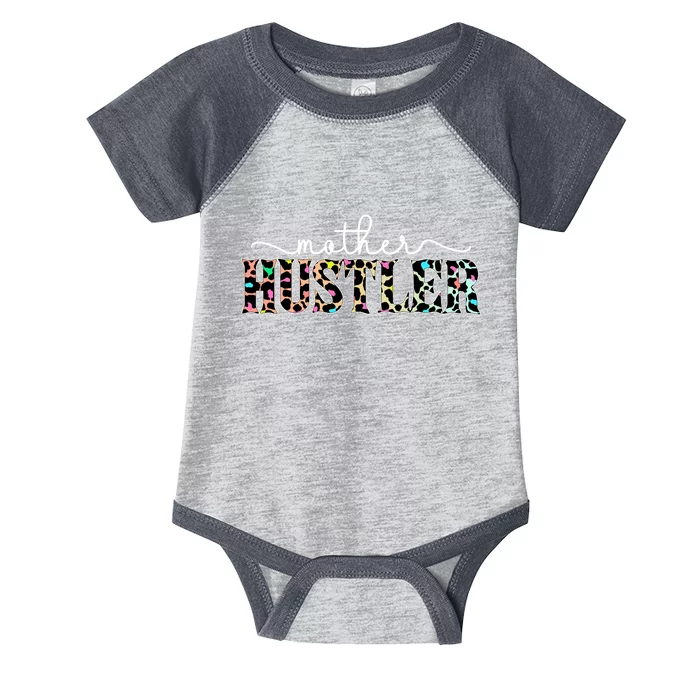 Mother Hustler Neon Cheetah Print Gift For Mom Infant Baby Jersey Bodysuit