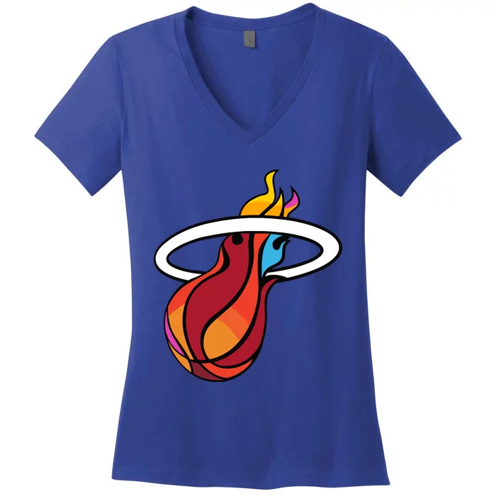 Miami Heat New Era Women's V-Neck T-Shirt