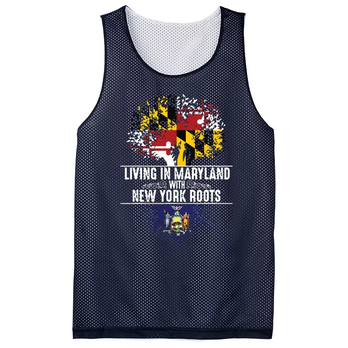 Maryland Home New York Roots State Tree Flag Love Gift Mesh Reversible Basketball Jersey Tank