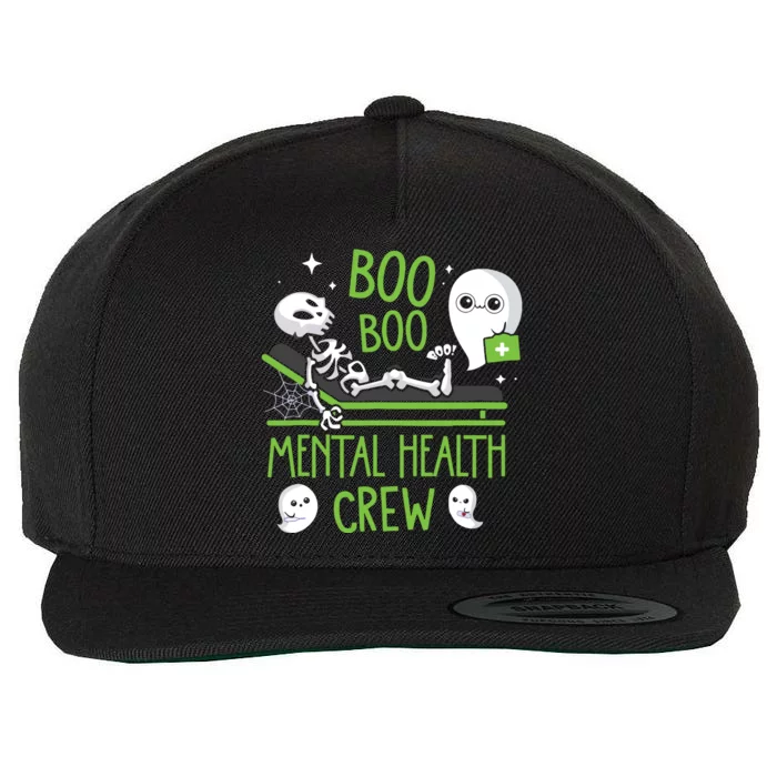 Mental Health Nurse Psych Boo Boo Crew Nursing Halloween Wool Snapback Cap