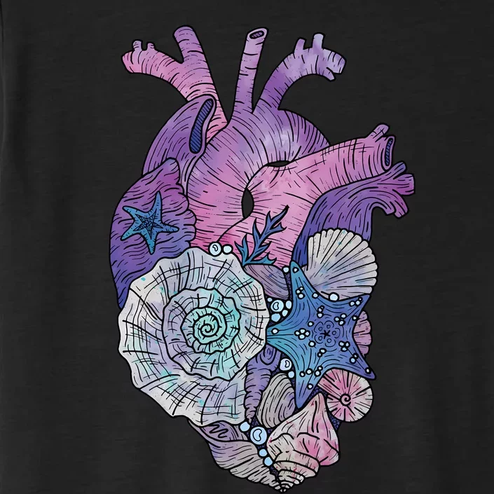 Mermaids Heart  Ocean Inspired Illustration ChromaSoft Performance T-Shirt