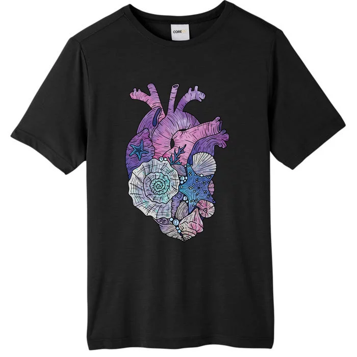 Mermaids Heart  Ocean Inspired Illustration ChromaSoft Performance T-Shirt