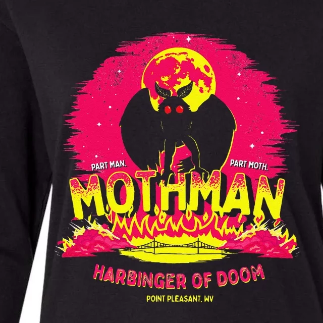 Mothman Harbinger Of Doom! Funny Cute Cryptid Creature Womens Cotton Relaxed Long Sleeve T-Shirt