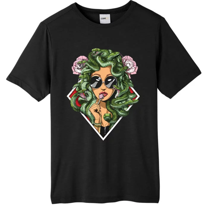 Medusa Hippie Psychedelic Snakes Greek Mythology Women ChromaSoft Performance T-Shirt