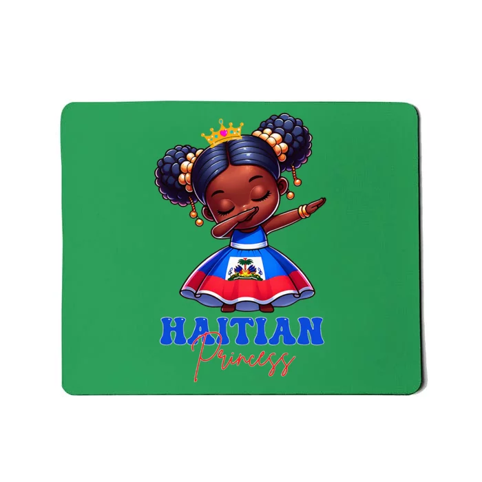 Melanin Haitian Princess Haiti Flag Black Mousepad