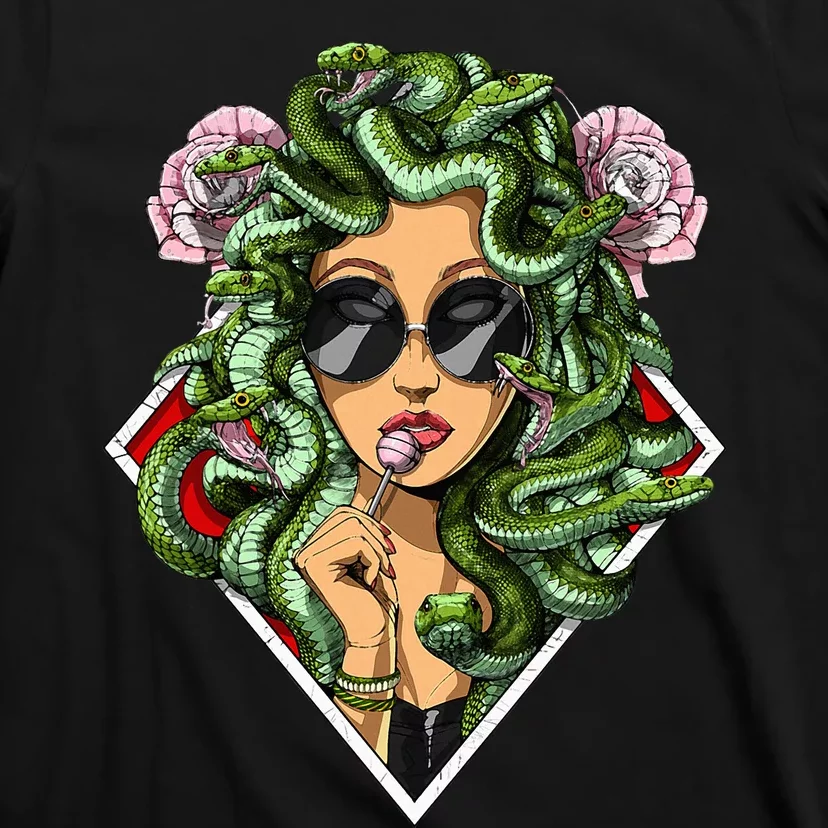 Medusa Hippie Psychedelic Snakes Greek Mythology T-Shirt