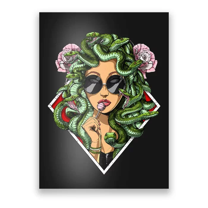 Medusa Hippie Psychedelic Snakes Greek Mythology Poster