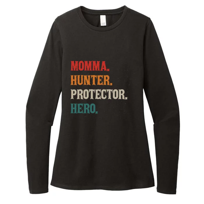 Momma Hunter Protector Hero Mom Mama Hunting Funny Gift Womens CVC Long Sleeve Shirt