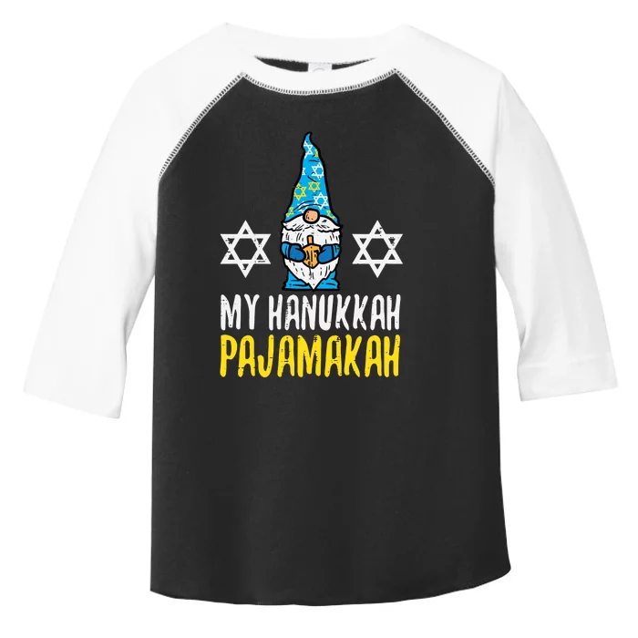 My Hanukkah Pajamakah Funny Chanukah Pajamas Pjs Toddler Fine Jersey T-Shirt