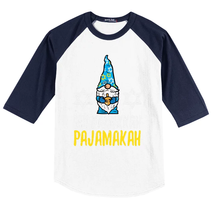 My Hanukkah Pajamakah Funny Chanukah Pajamas Pjs Baseball Sleeve Shirt