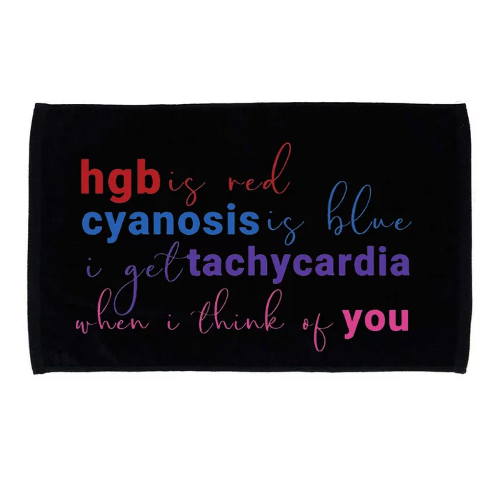 Medical Humor Poem Funny ICu Nicu Picu Nurse Valentines Day Microfiber Hand Towel