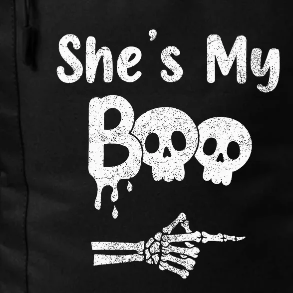 Matching Halloween Pajama Couples She’s My Boo Skull Face Daily Commute Backpack