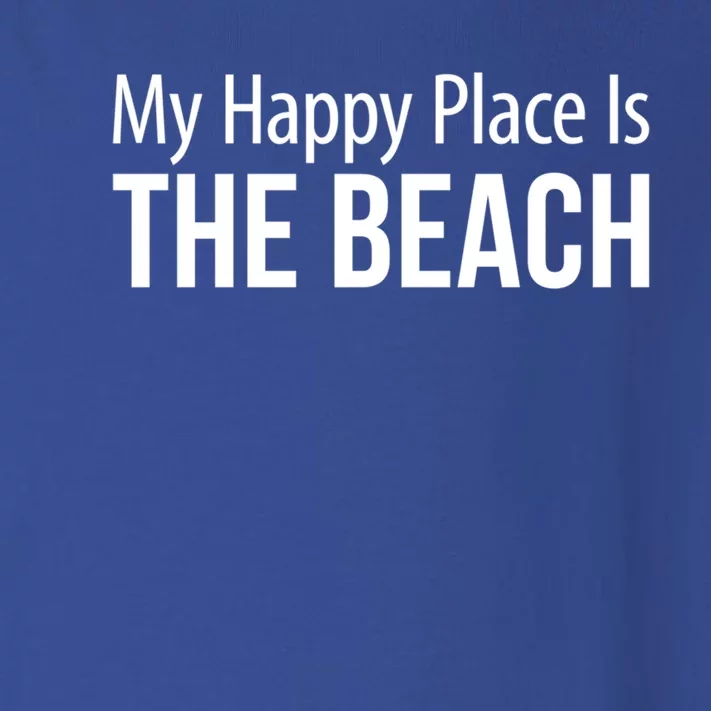 My Happy Place Is The Beach Cute Gift Toddler Long Sleeve Shirt