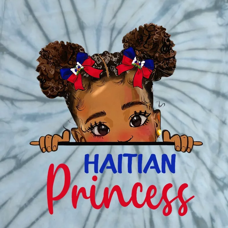 Melanin Haitian Princess Haiti Flag Tie-Dye T-Shirt