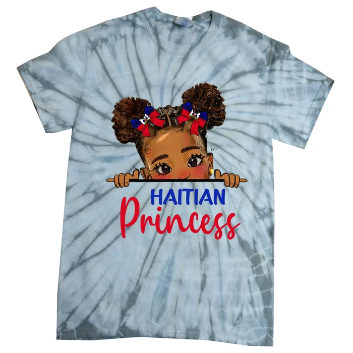 Melanin Haitian Princess Haiti Flag Tie-Dye T-Shirt