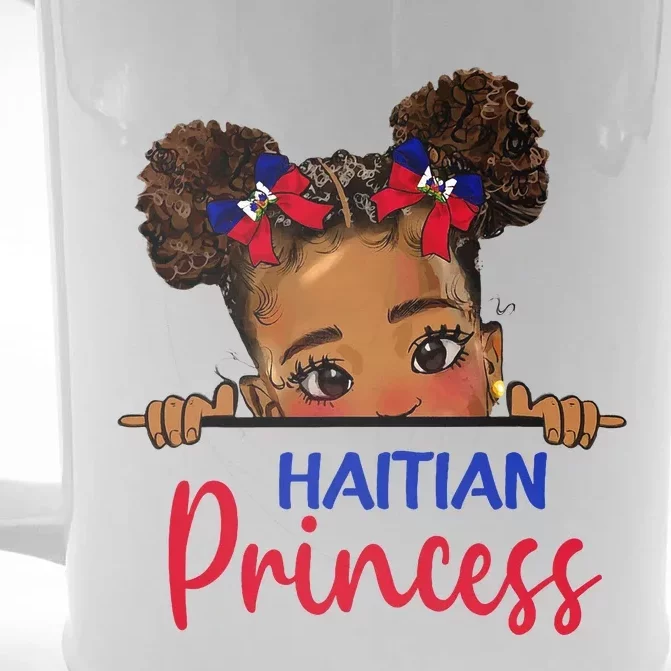 Melanin Haitian Princess Haiti Flag Front & Back Beer Stein