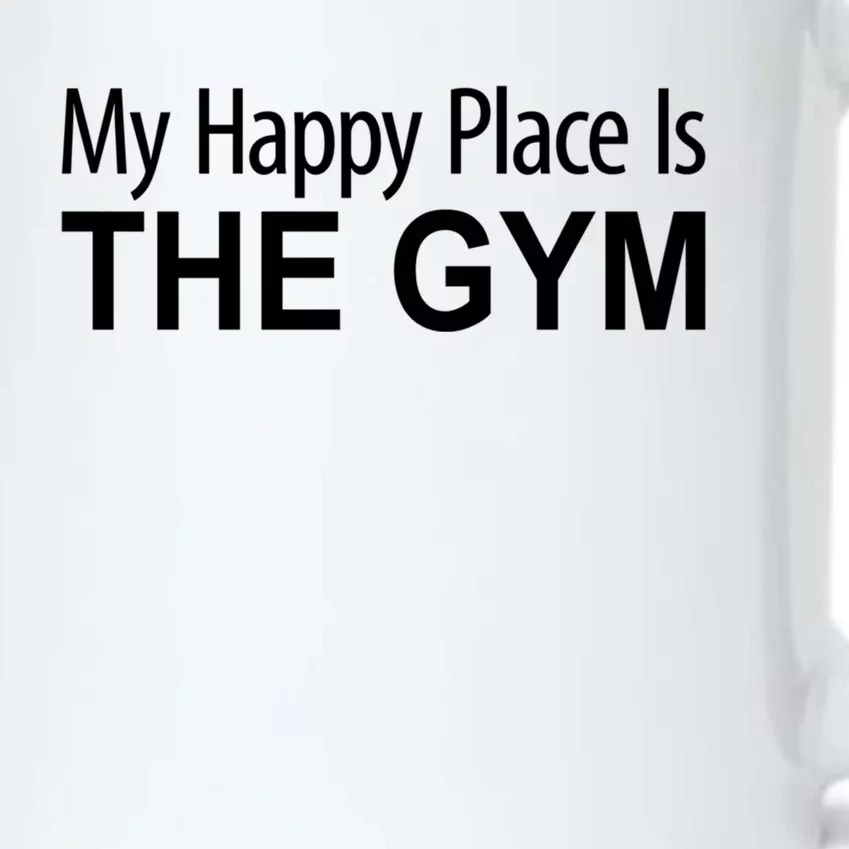 My Happy Place Is The Gym Great Gift Black Color Changing Mug